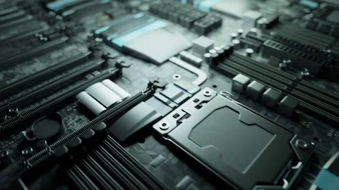 Computer Circuit Board Stock Footage 73233971