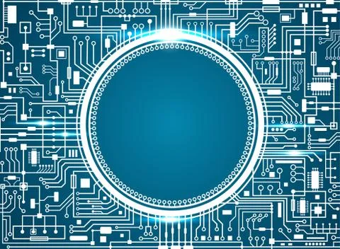 Computer circuit board. 스톡 일러스트