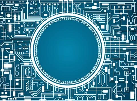 Computer circuit board. 스톡 일러스트