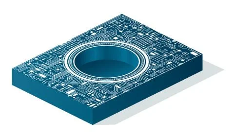 Computer circuit board. 스톡 일러스트