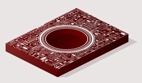 Computer circuit board. Illustrazione stock