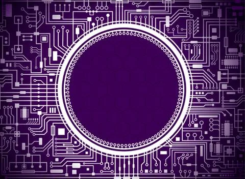 Computer circuit board. Stock Illustration