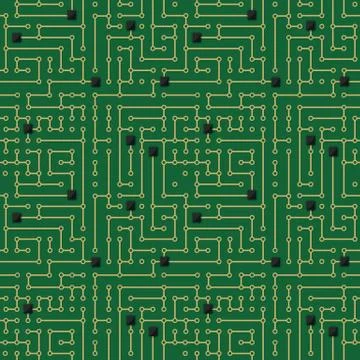 Computer circuit board pattern Illustrazione stock