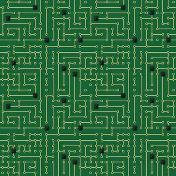 Computer circuit board pattern Seamless pattern. Computer circuit board de... Stock Photos