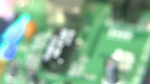 Computer circuit board rotating Stock Footage 315811