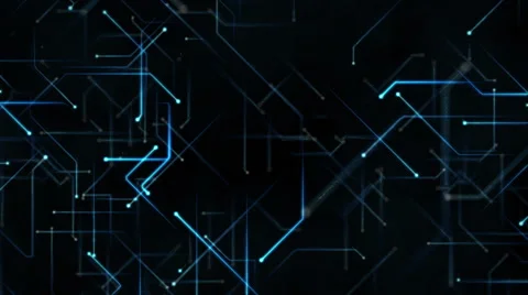 Computer Circuit Board Sending Data in Pan Across Loop Stock Footage 48462135