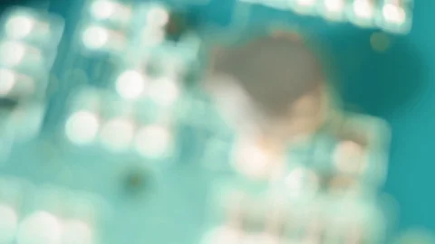 Computer circuit board tech conception Video stock 81855478