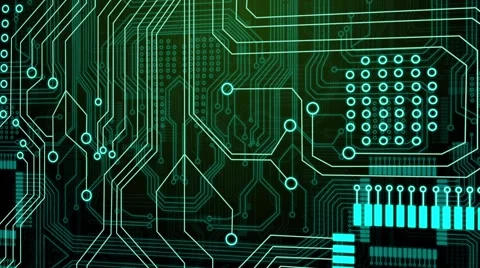 Computer circuit motherboard digital pattern background Stock-Footage 50554744