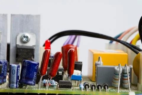The computer circuits with equipment computer. 스톡 사진