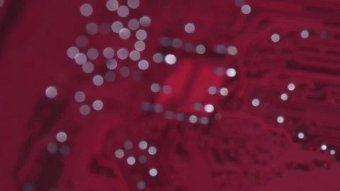 Computer circuits hardware. Motherboard part, chips, connections, circuit boards Stock Footage 80288307