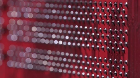 Computer circuits hardware. Motherboard part, chips, connections, circuit boards Stock Footage 80634366