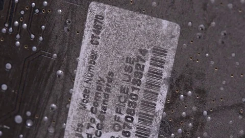 Computer circuits hardware. Motherboard part, chips, connections, circuit boards Stock Footage 80634399