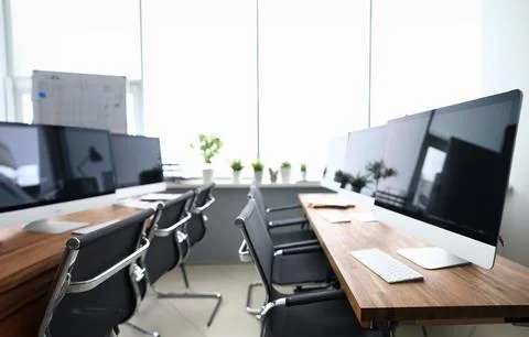 Computer class learning informatics background Stock Photos