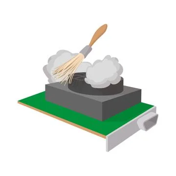 Computer cleaning icon, cartoon style Stockillustratie