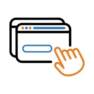 Computer, click, web, browser, browser click icon Stock Illustration