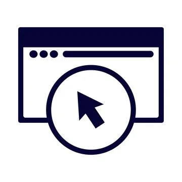 Computer, click, web, browser, browser click icon Stock Illustration