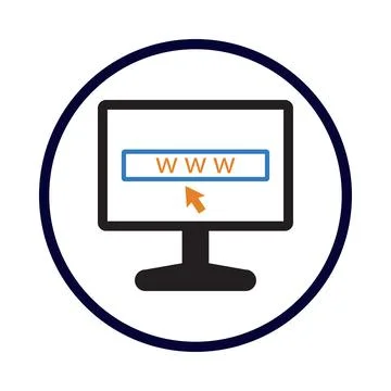 Computer, click, web, browser, browser click icon Stock Illustration