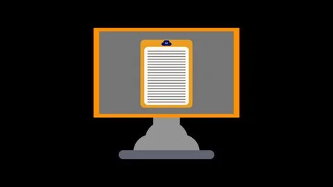 Computer clip bored icon on a white background. Stockillustratie