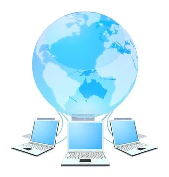 Computer Cloud Data Earth Technology Concept Illustrazione stock