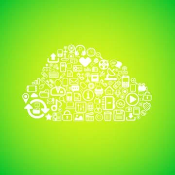 Computer cloud icon Stock Illustration