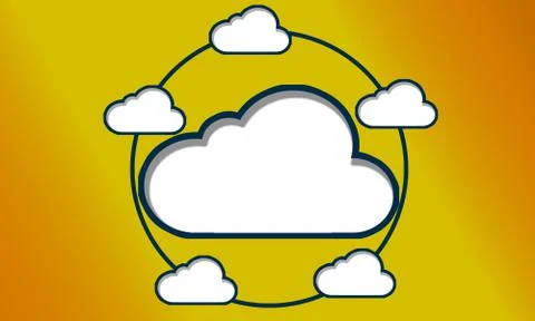 Computer cloud system technology concept Stock Illustration