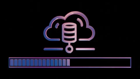 A computer with a cloud on top of it Stock-Footage 309924414