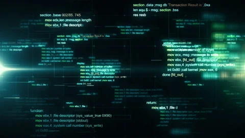 Computer code abstract background. Video stock 132013776