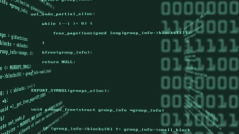 Computer code against a green background, looping Stock Footage 88488248