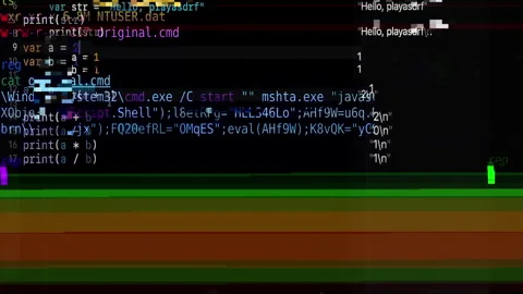 Computer code and data numbers Stock Footage 247786293