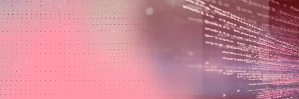 Computer code and metal machine surface against gradient background, program Stock Illustration