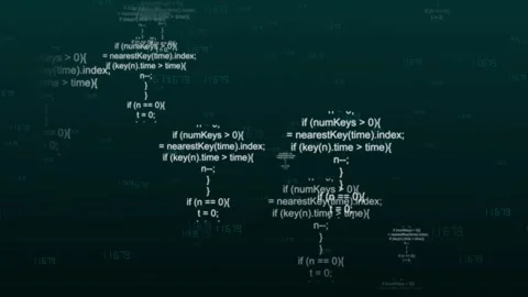 Computer code animation with digital numbers. Computer code software develo.. Video stock 337022675