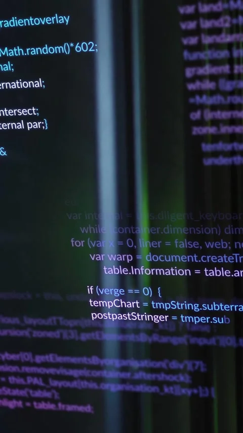Computer code animation over person standing near glass wall Stock Footage 342806460