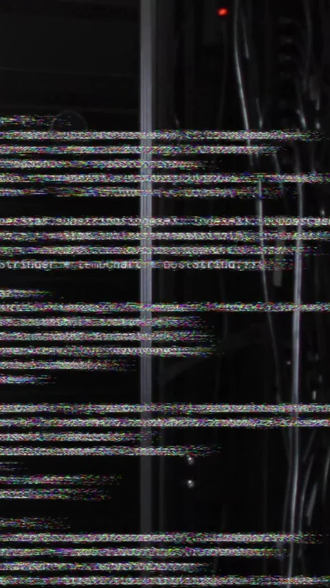 Computer code animation over server racks in data center Stock Footage 319416045