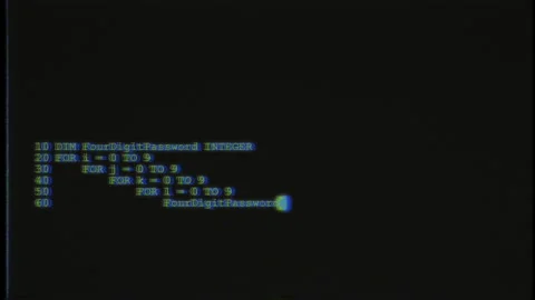Computer Code Appearing on a Screen Stock Footage 208790107
