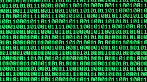 Computer code in binary screen Stock Footage 142341747