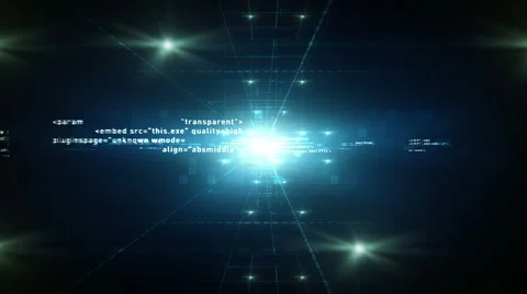 Computer Code Blue Stock Footage 51029325