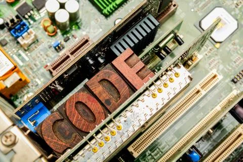 Computer code. Coding for computer programming and developing Foto stock