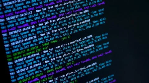 Computer code data. Mobile app developer. Abstract source code background Stock Photos