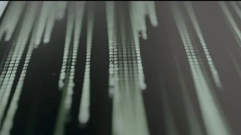 Computer Code Falling Vertically, Matrix Style Digital Rain Stock Footage 331124609