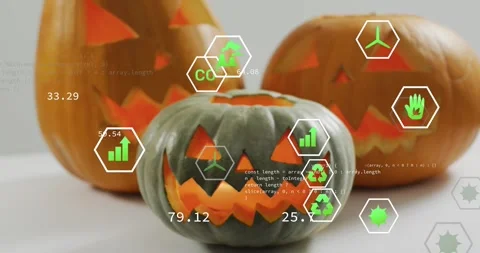 Computer code flickering initiating hexagons floating updating metrics over Stock Footage 317792050
