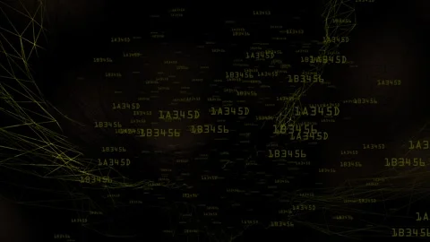 Computer code floating in three dimension space Stock Footage 326359053