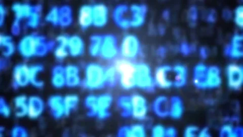 The computer code in the form of blurred. Computer code Stock Footage 70412421