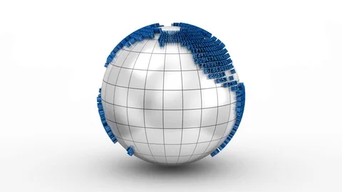 Computer Code Forms A Globe Stock Footage 74652793