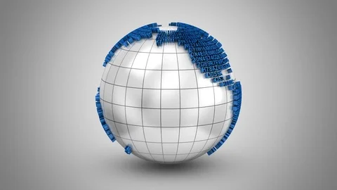 Computer Code Forms A Globe Stock Footage 74772602