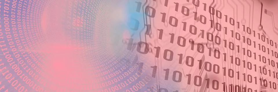 Computer code funnel and data processing against gradient background, program Stock Illustration