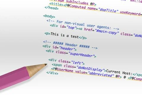 Computer code html Stock-Illustration