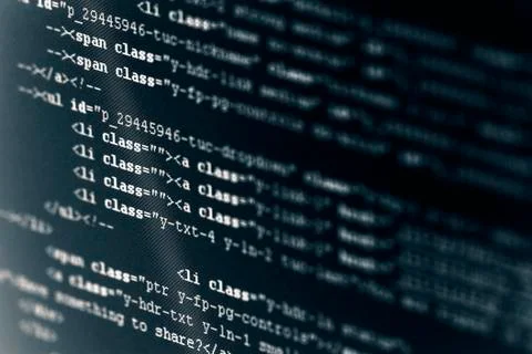 Computer Code HTML Stockfoto's