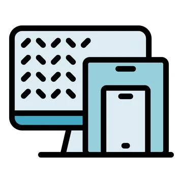 Computer code icon vector flat Stock-Illustration