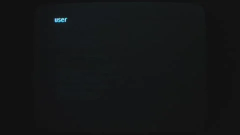 Computer code language in display of computer screen. Black background. Stock Footage 312099279
