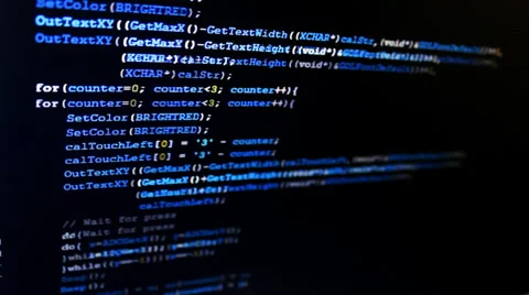 Computer code on LCD monitor 動画素材 37093261